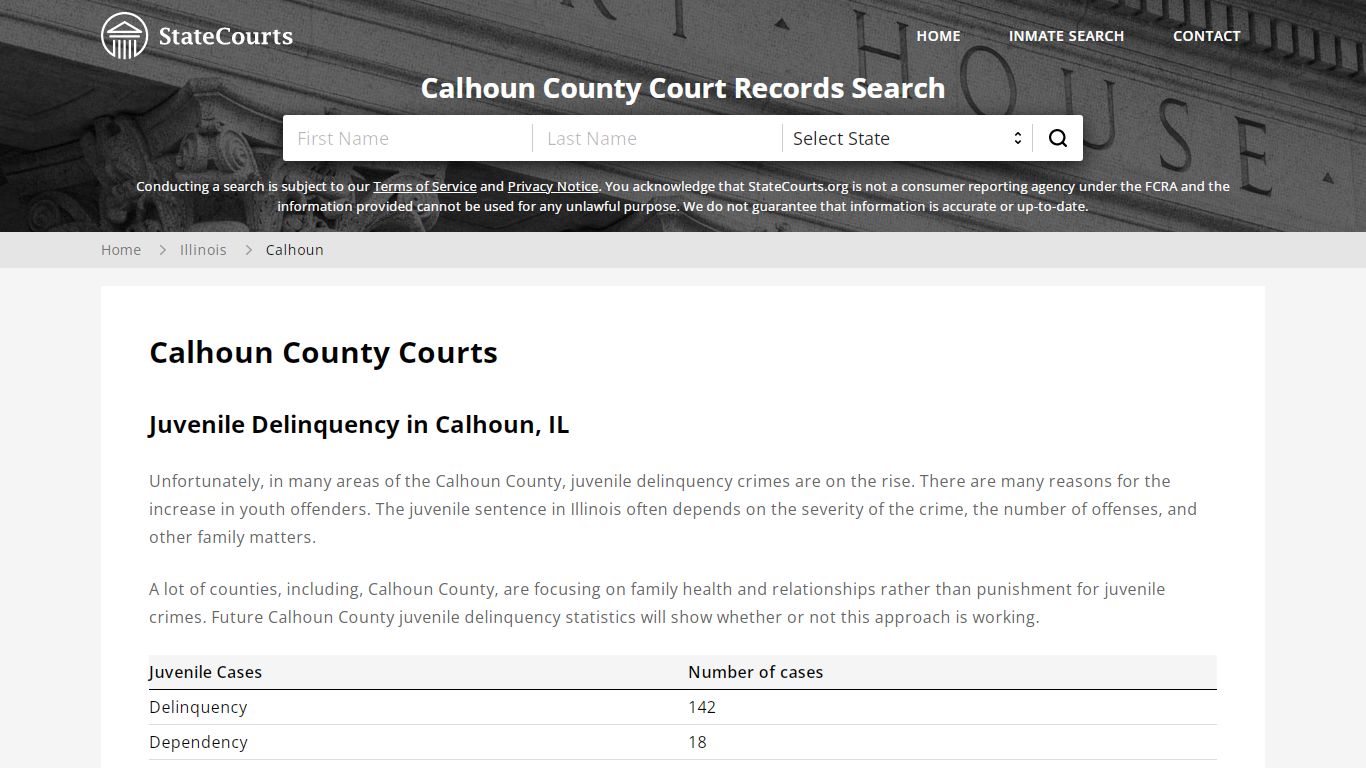 Calhoun County, IL Courts - Records & Cases - StateCourts